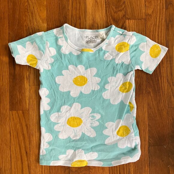 The Children’s Place Girls Size 6x/7 Daisy Short Sleeve Pajamas 2 piece set - Picture 3 of 9